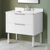 Becca 36-in. Freestanding or Wall-Mounted Vanity in Pure White
