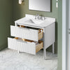 Becca 36-in. Freestanding or Wall-Mounted Vanity in Pure White