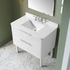 Becca 36-in. Freestanding or Wall-Mounted Vanity in Pure White