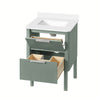 Becca 24-in. Freestanding or Wall-Mounted Vanity in Sage Green