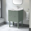 Becca 24-in. Freestanding or Wall-Mounted Vanity in Sage Green