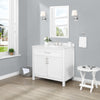 Amelia Bathroom Vanity 36 In, Pure White