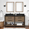 Laurie Double Bathroom Vanity 60 in, Acadia Wood