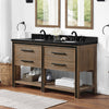 Laurie Double Bathroom Vanity 60 in, Acadia Wood