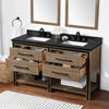 Laurie Double Bathroom Vanity 60 in, Acadia Wood